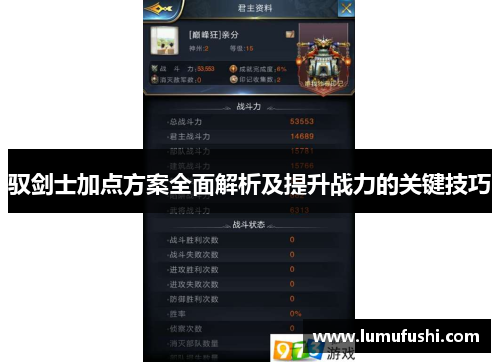 驭剑士加点方案全面解析及提升战力的关键技巧
