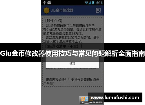 Glu金币修改器使用技巧与常见问题解析全面指南